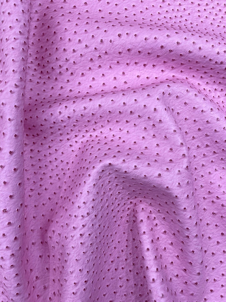 Classic Ostrich Upholstery Vinyl Fabric - Two-Tone Embossed Ostrich Pattern, 54" Width (1 Yard)