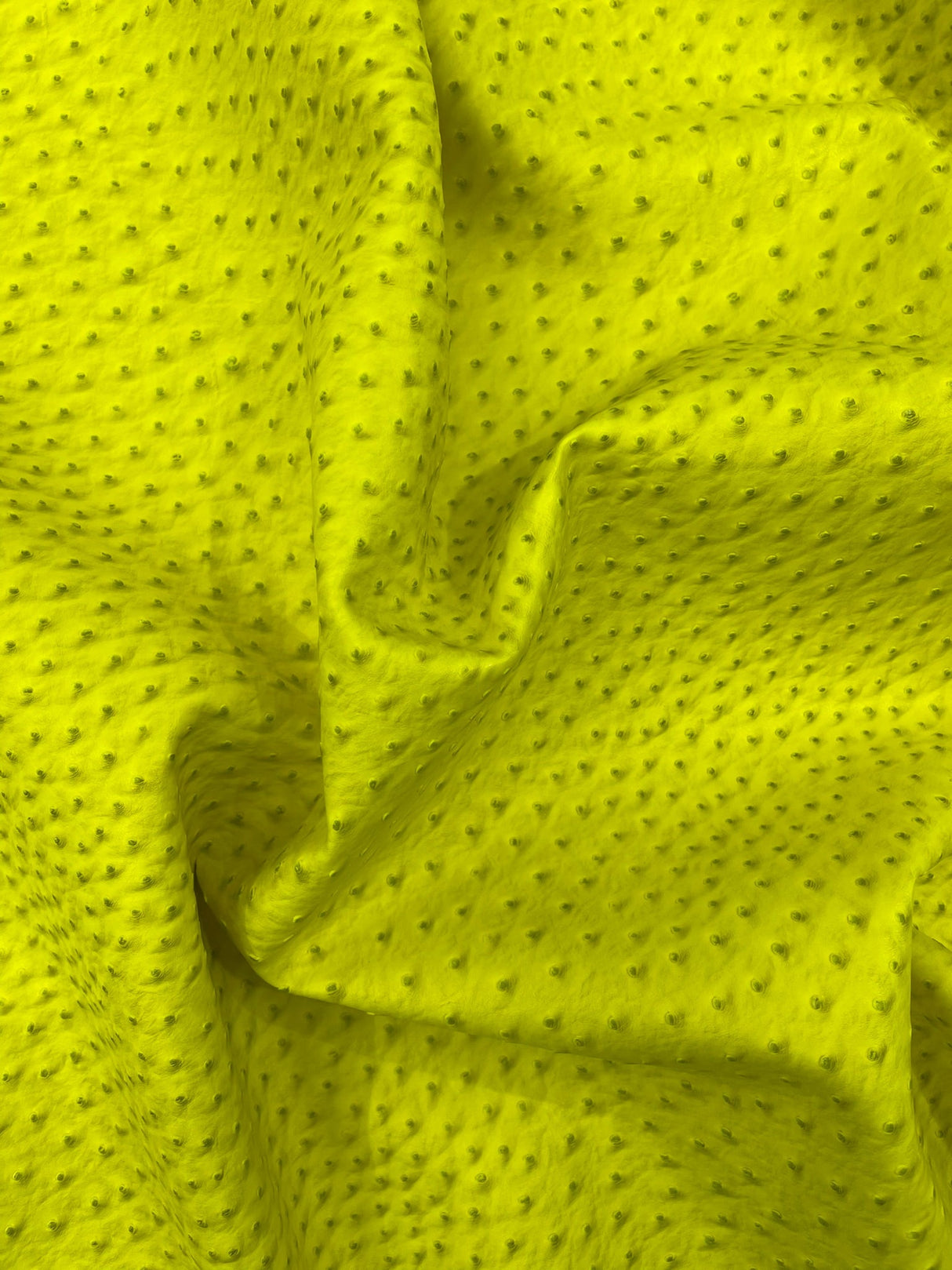 Classic Ostrich Upholstery Vinyl Fabric - Two-Tone Embossed Ostrich Pattern, 54" Width (1 Yard)