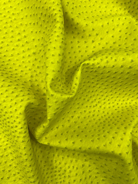 Classic Ostrich Upholstery Vinyl Fabric - Two-Tone Embossed Ostrich Pattern, 54" Width (1 Yard)