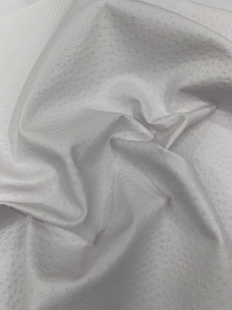 Classic Ostrich Upholstery Vinyl Fabric - Two-Tone Embossed Ostrich Pattern, 54" Width (1 Yard)