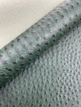 Classic Ostrich Upholstery Vinyl Fabric - Two-Tone Embossed Ostrich Pattern, 54" Width (1 Yard)