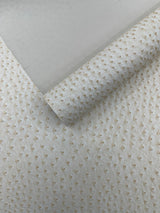 Classic Ostrich Upholstery Vinyl Fabric - Two-Tone Embossed Ostrich Pattern, 54" Width (1 Yard)