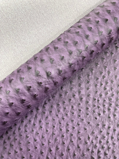 Classic Ostrich Upholstery Vinyl Fabric - Two-Tone Embossed Ostrich Pattern, 54" Width (1 Yard)