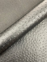 Classic Ostrich Upholstery Vinyl Fabric - Two-Tone Embossed Ostrich Pattern, 54" Width (1 Yard)