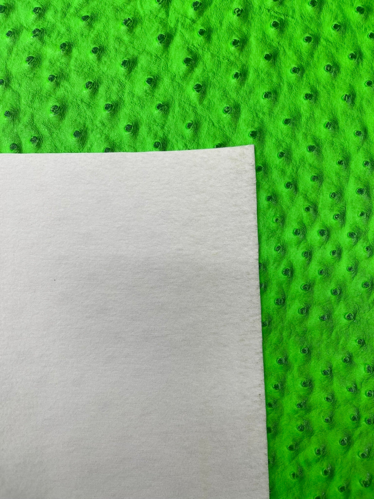 Classic Ostrich Upholstery Vinyl Fabric - Two-Tone Embossed Ostrich Pattern, 54" Width (1 Yard)