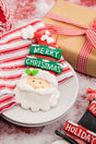 5.75” Clay Santa/Snowman Christmas Ornament