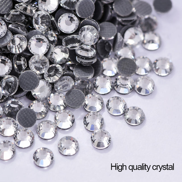 Small Bag Hot Fix Rhinestones Hot Fix Rhinestones Fabric - Clear, SS6 / 2MM, SS10 / 3MM, SS16 / 4MM, SS20 / 5MM, SS30 / 6MM (1 Bag)