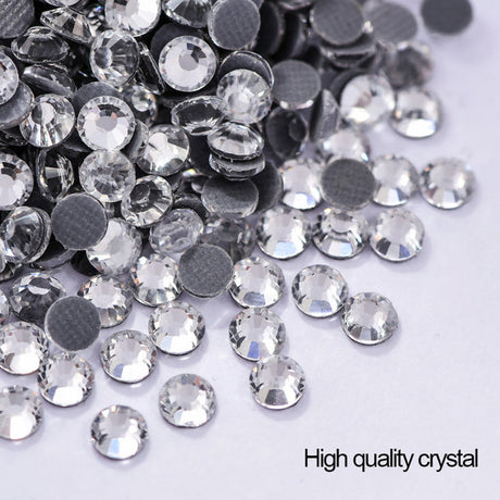 Small Bag Hot Fix Rhinestones Hot Fix Rhinestones Fabric - Clear, SS6 / 2MM, SS10 / 3MM, SS16 / 4MM, SS20 / 5MM, SS30 / 6MM (1 Bag)