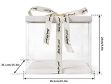 10" x 10" x 9" Clear Transparent White Tall Layer Cake Bakery Boxes with Window