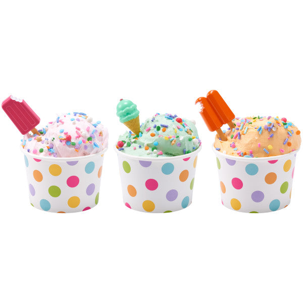 Cool Treat Assortment Ice Cream Popsicle themed Cupcake Cake Decorating pics 144 set