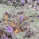 Beaded 3D Floral Lace Fabric