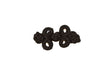 Chinese Frog Button Pair Black Sew-On