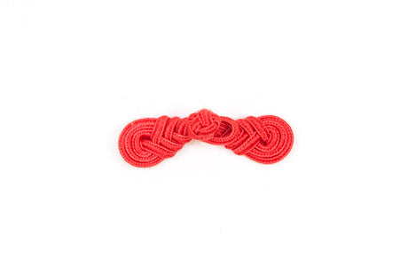 Chinese Frog Button Red Knotted Pair