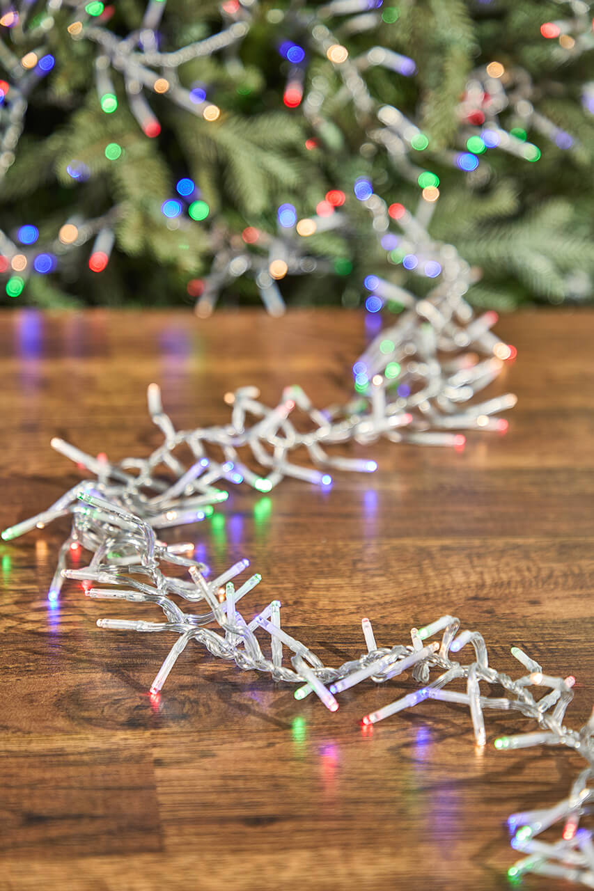 25' Platinum Elite Cluster Lights - 760L Multi (Clear Cord)