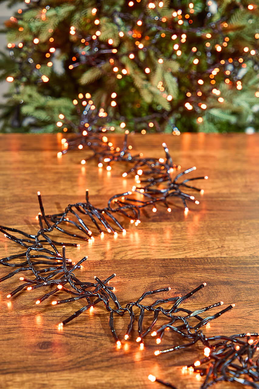 12.5' Platinum Elite Cluster Lights - 380L Orange (Black Cord)
