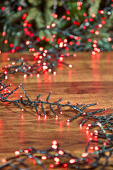 25' Platinum Elite Cluster Lights - 760L Red (Green Cord)