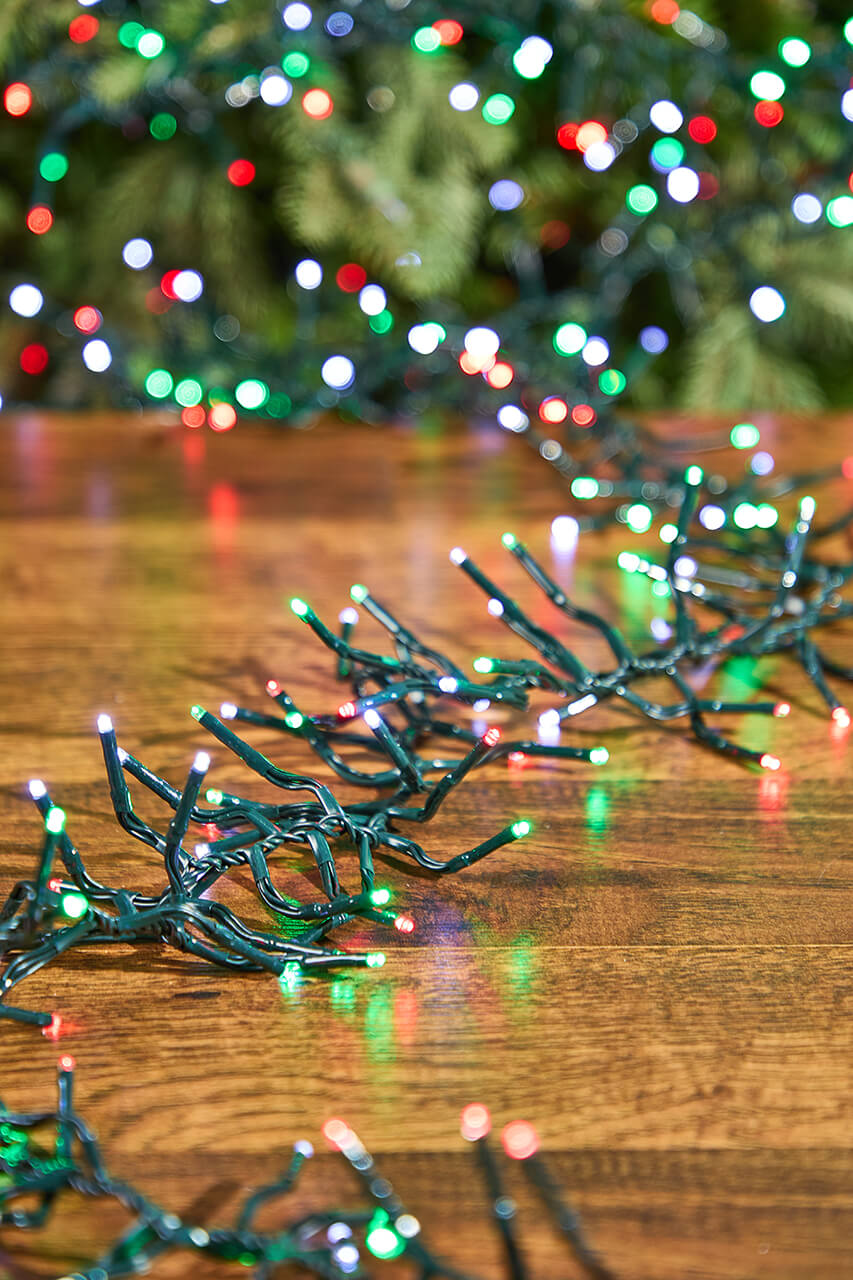 53' Platinum Elite Cluster Lights - 1560L Cool White, Red & Green (Green Cord)
