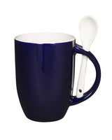 12oz Dapper Ceramic Mug With Spoon