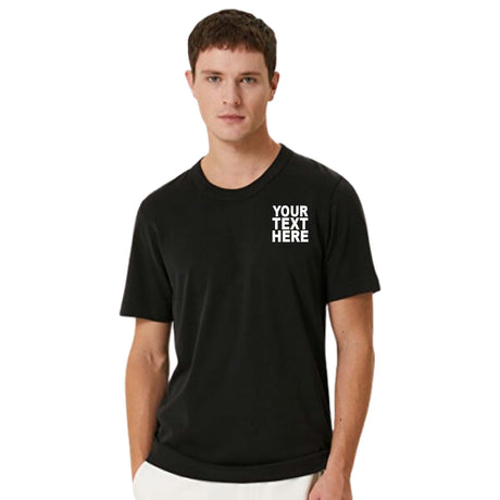 Pack: 12 Fast Bulk Custom T-Shirts – Add Your Business Logo or Message on Both Sides (Black)