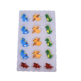 Cute Dinosaur - Cake or Cupcake Sugar Topper - Birthday Red, Green, Yellow, and Blue Dinosaur