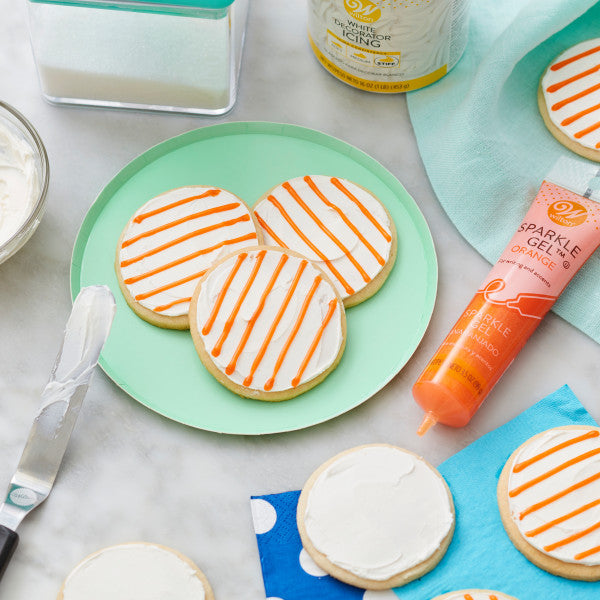 Wilton Orange Sparkle Gel Frosting – 3.5 oz.