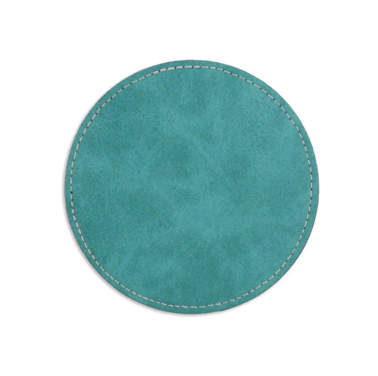 Coaster Vegan Leather Round - Green (Single - 4")