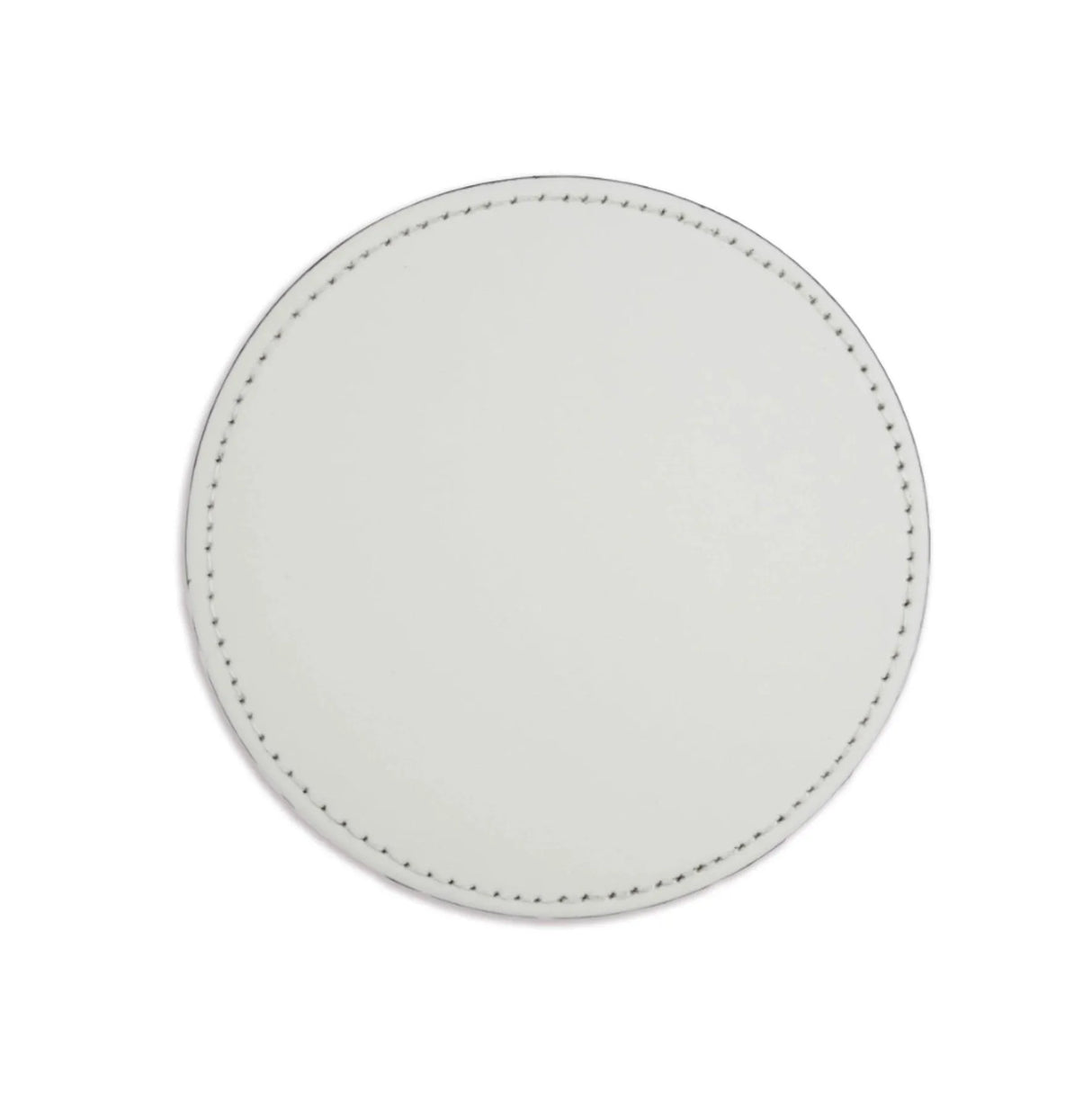 Coaster Vegan Leather Round - White (Single - 4")