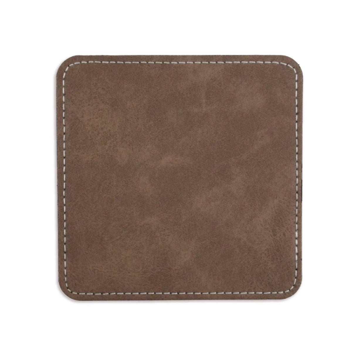 Coaster Vegan Leather Square - Gray Brown (Single - 4")