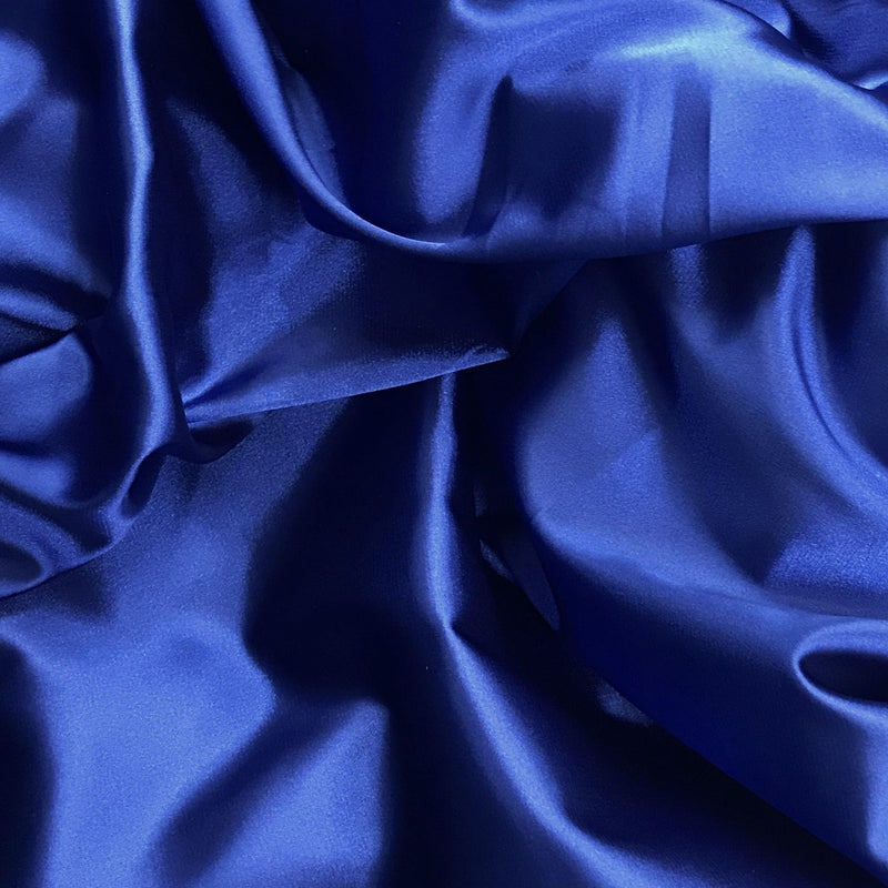 Royal Blue Stretch Charmeuse Fabric - Royal Blue, 59" Width