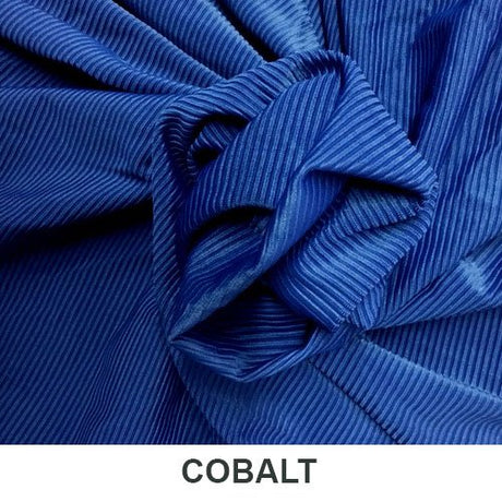 VLA730 Rib Texture Swimwear Fabric - Ribbed Texture, Cobalt Blue
