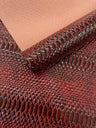 Cobra Snake Shiny Vinyl Fabric - 3D Embossed Snake Skin, 54" Width, 72% PVC 28% Polyester (1/2 Yard)