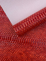 Cobra Snake Shiny Vinyl Fabric - 3D Embossed Snake Skin, 54" Width, 72% PVC 28% Polyester (1/2 Yard)