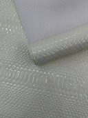 Cobra Snake Shiny Vinyl Fabric - 3D Embossed Snake Skin, 54" Width, 72% PVC 28% Polyester (1/2 Yard)