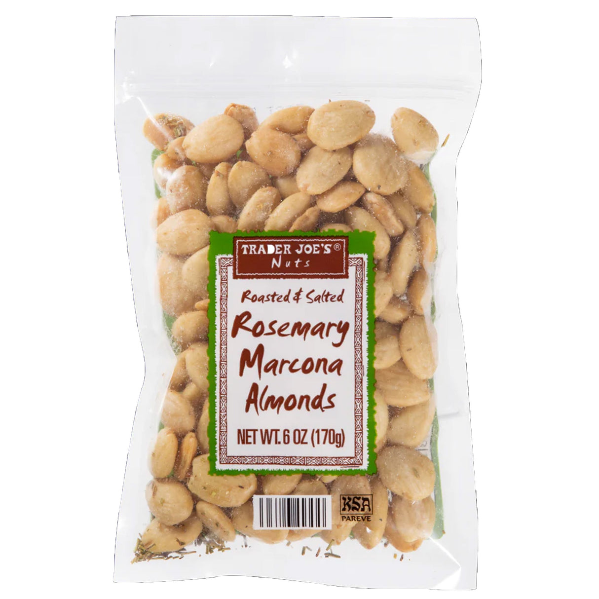 Trader Joe`s Roasted and Salted Marcona Almonds with Rosemary Net Wt. 6oz