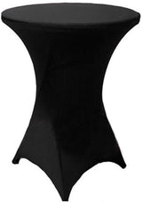 Cocktail Spandex Polyester Fabric - Black, White, 36" Round X 42" High (1 Unit)