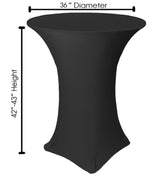 Cocktail Spandex Tablecloth - 100 Percent Polyester Fabric, Reinforced Pockets, 36" Diameter, 42" Height (By Piece)