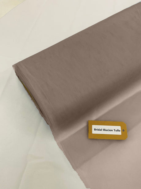 Coffe Bridal Illusion Polyester Tulle Fabric - Coffee Sheer, 108" Width (1 Roll)