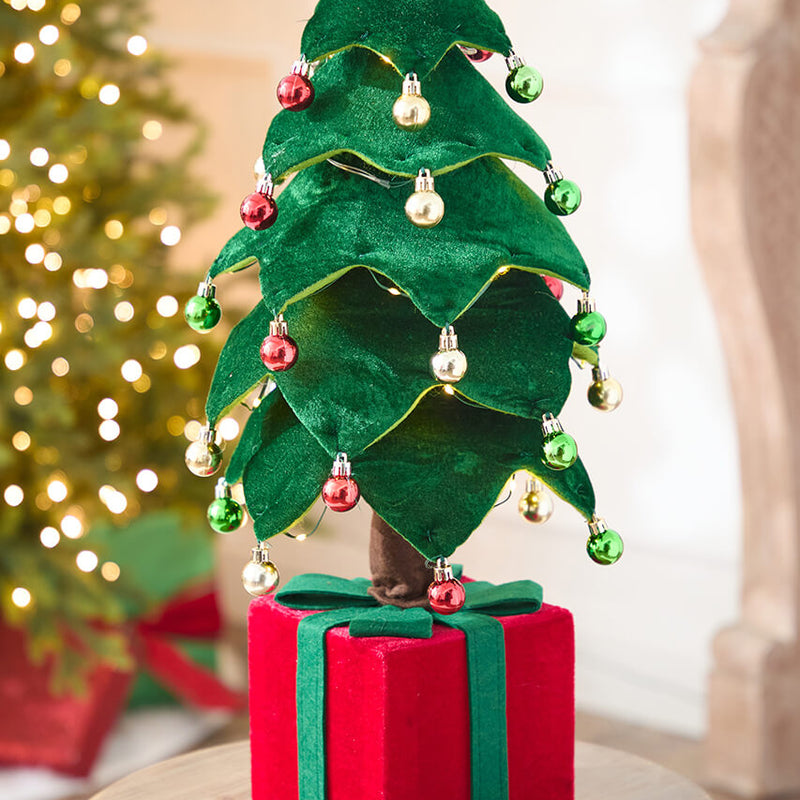27.5" Lighted Collapsible Holiday Tree