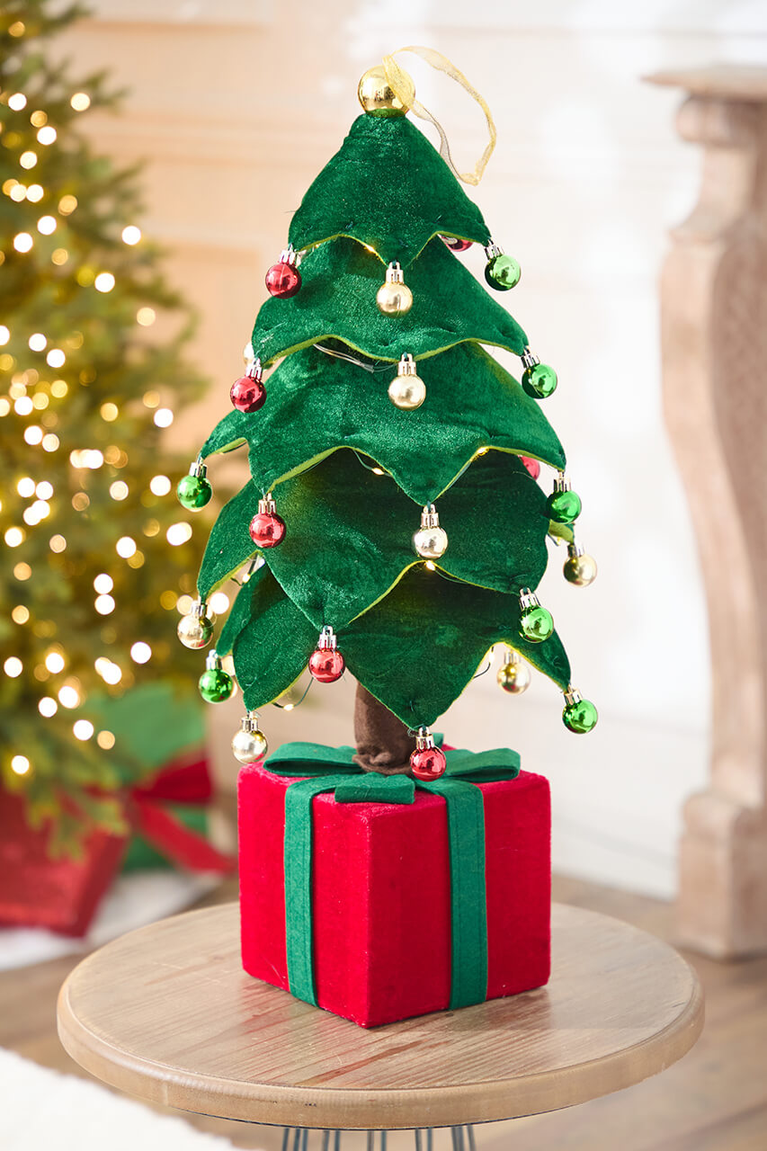 27.5" Lighted Collapsible Holiday Tree