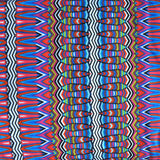 Swim Knit Colorful Vertical Mosaic Stripe 24" Remnant