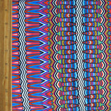 Swim Knit Colorful Vertical Mosaic Stripe 24" Remnant