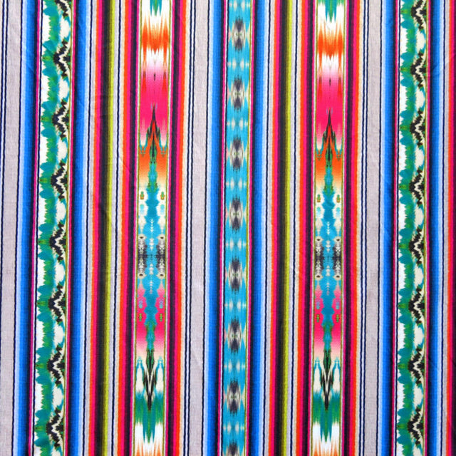 Nylon Spandex Swimsuit Fabric Colorful Vertical Serape