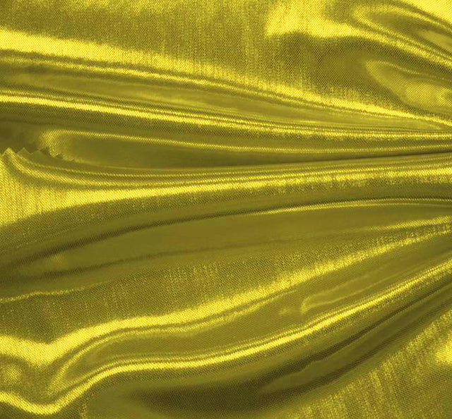 Computer Foil Polyester Fabric - Yellow/Gold, 44/45" Width