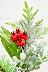 25" Cone Berry Pinecone Spray