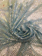 Baby Blue Small Confetti Sequin Polyester Fabric - Baby Blue Confetti Dots, 42" Width (1 Yard)