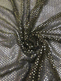 Black/Gold Small Confetti Sequin Polyester Fabric - 3 Mm Sequin Dots, Black/Gold, 42" Width (1 Yard)