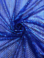 Royal Small Confetti Sequin Polyester Fabric - Royal Blue Confetti Dot Sequin, 42" Width