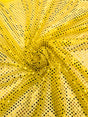 Yellow Small Confetti Sequin Polyester Fabric - Yellow Confetti Dots, 42" Width (1 Yard)