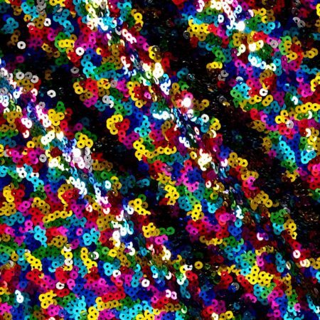 1 Yard Sequin Glitter Embroidery Fabric by Yard for DIY Dress Curtain Backdrop Tablecloth and Event Decor 52 Inch Width