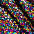 Confetti Sequin Fabric - Glitter Embroidery, Multicolor Confetti, 1 Yard